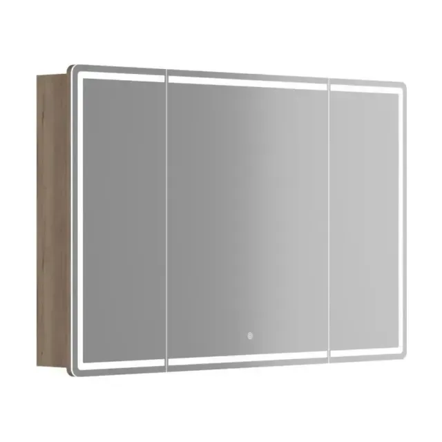 Зеркало-шкаф Sancos Mirror 119*74 с Led подсветкой дуб галифакс натуральный