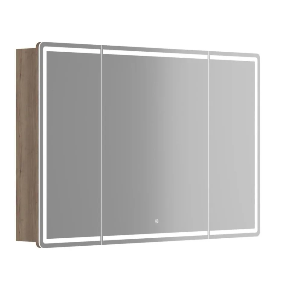Зеркало-шкаф Sancos Mirror 119*74 с Led подсветкой дуб галифакс натуральный