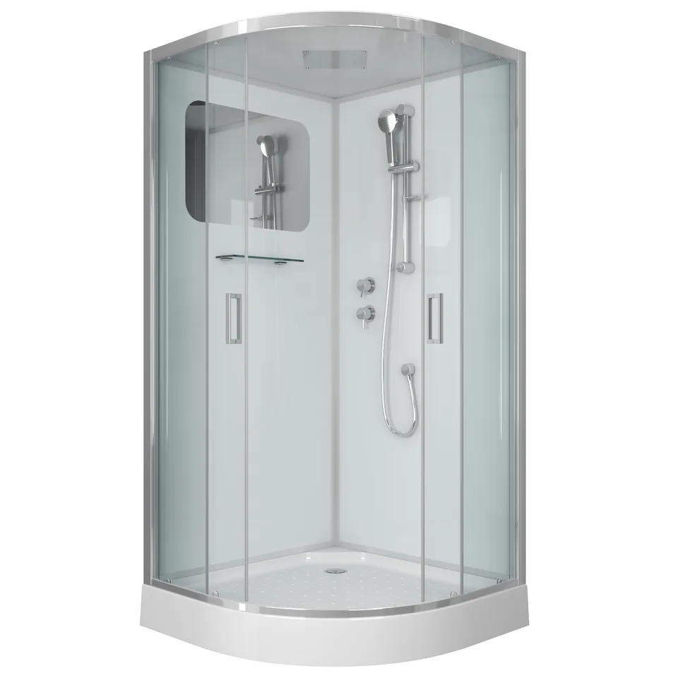 Душевая кабина Niagara Premium NG-6002-01 (100х100х210) низкий поддон(16 см),стекло прозрачное,4 места