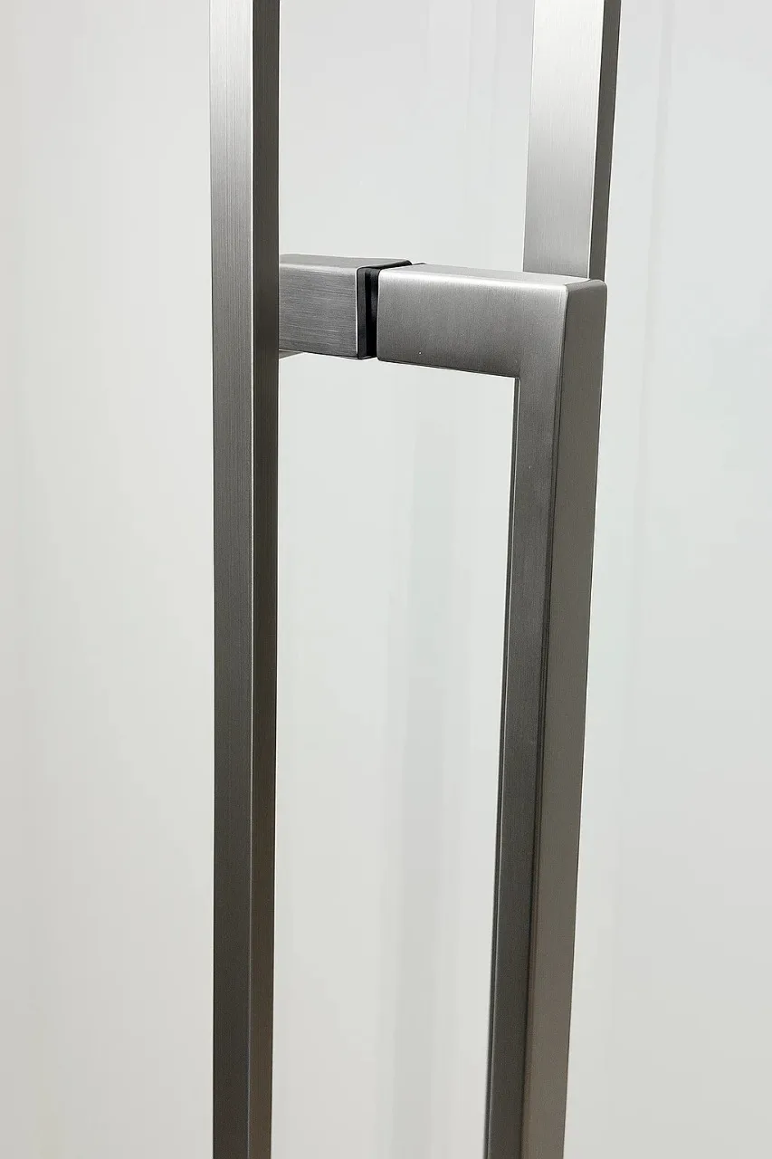 Timo Душевая дверь TDSS-120/13C-8R, раздвиж 1200*2000, проф никель + торцевое стекло TSS-900/13C-8 900*2000, проф никель