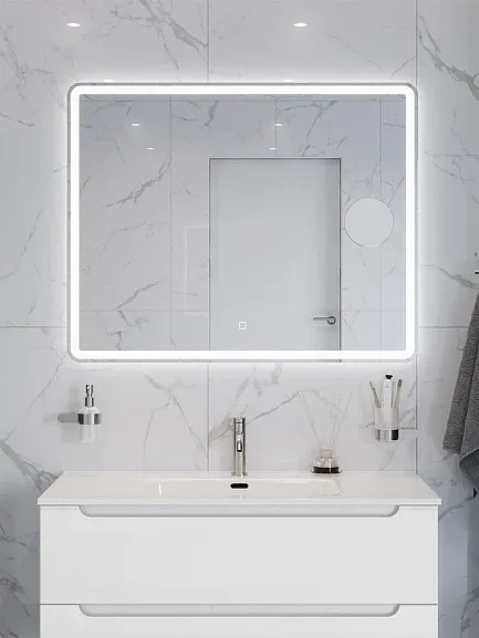 Комплект мебели BelBagno Этна (Etna) 100 белый матовый (раковина BB1000ETL)