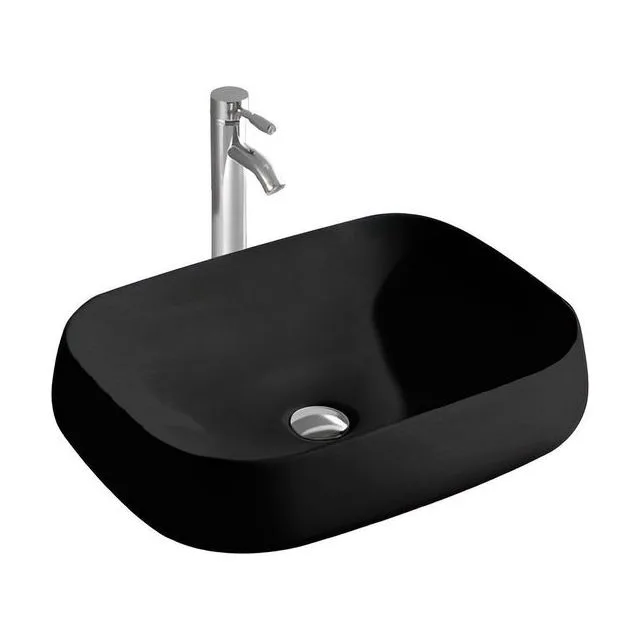 Раковина накладная для установки на столешницу AQUATEK AQ5526-MB 560*420*140, матовый черный