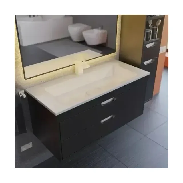 Тумба с раковиной Uperwood Modul 100 черная матовая