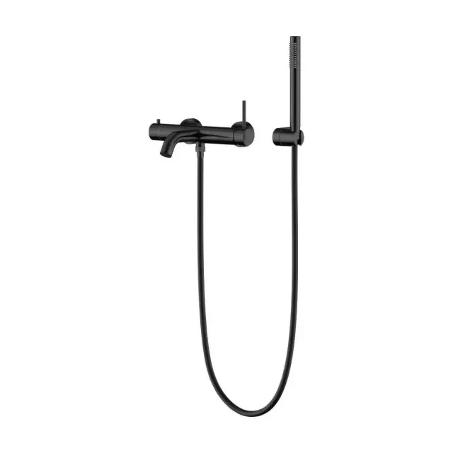 Смеситель Knotlor Затмение/Eclipse SS-23/GM для ванны и душа с душевыми аксессуарами вороненая сталь