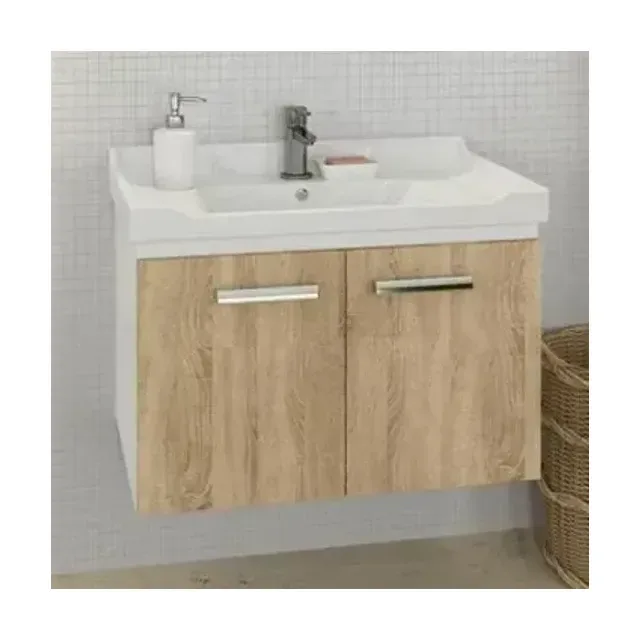 Тумба с раковиной Comforty Рига 70 дуб сонома (раковина Comforty 9335-70)