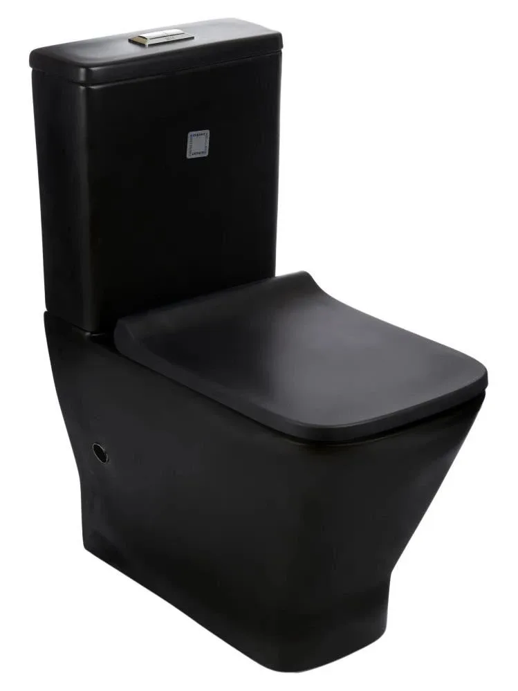 Унитаз-компакт WeltWasser Rotbach 001 MT-BL 34*60,5 черный матовый безободковый с крышкой-сиденьем микролифт Slim