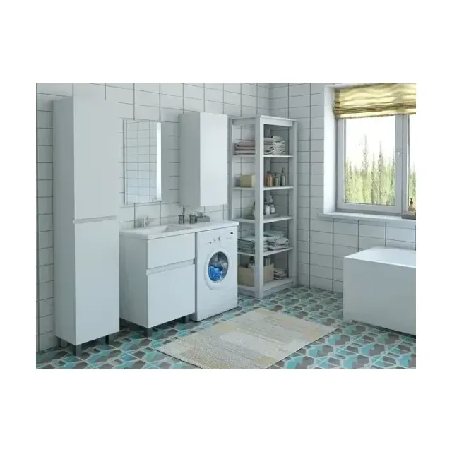 Тумба с раковиной Эстет Dallas Luxe 105 L напольная 2 ящика белая ФР-00009666