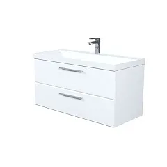 Тумба с раковиной Iddis подвесная Слайд Икс (Slide X) SLX10W0i95K 100 см белый