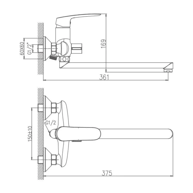 Смеситель Haiba HB22183 универсальный