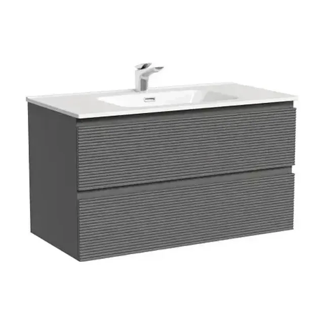 Тумба с раковиной Sancos Folk 90 Grey soft
