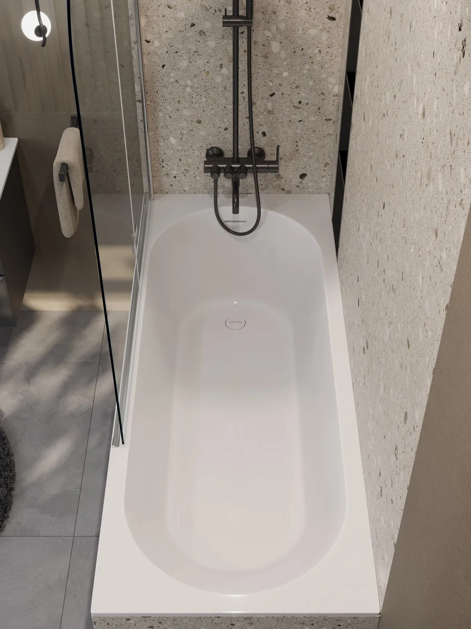 Ванна из искусственного камня Solid Surface встраиваемая CEZARES CZR-ECO-170-70-46-SSB