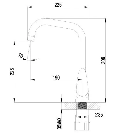 Смеситель Lemark Pramen для кухни LM3355C