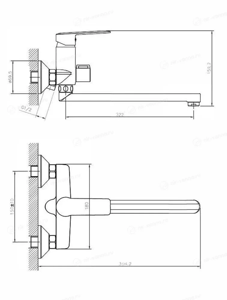 Смеситель Agger Clean A2421100 универсальный хром