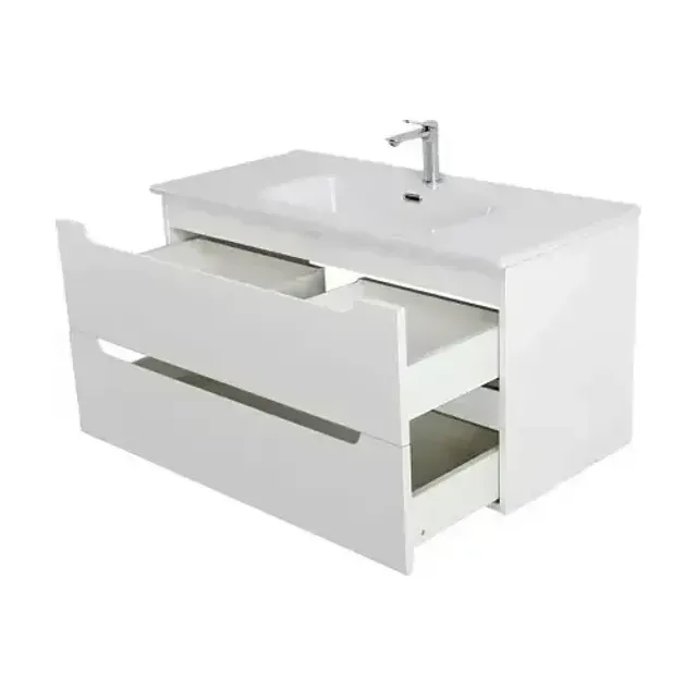 Тумба с раковиной BelBagno Этна (Etna) 100 белая матовая (раковина BB1000ETL)