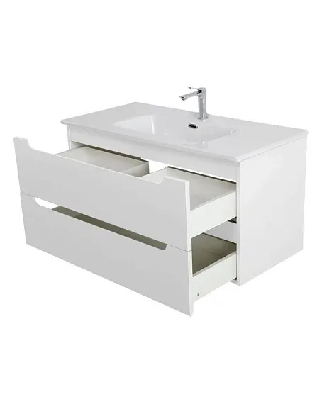Тумба с раковиной BelBagno Этна (Etna) 100 белая матовая (раковина BB1000ETL)