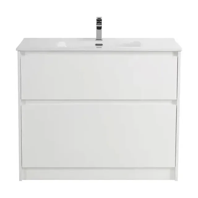 Тумба с раковиной BelBagno Крафт (Kraft) 100 напольная белый матовый (раковина BB1000ETL)