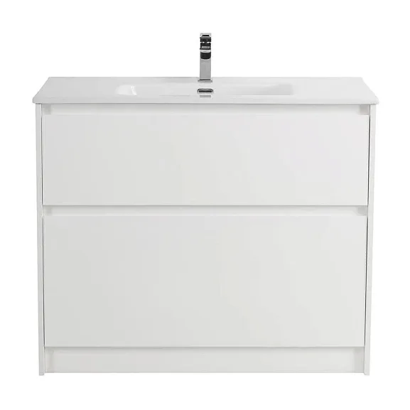 Тумба с раковиной BelBagno Крафт (Kraft) 100 напольная белый матовый (раковина BB1000ETL)