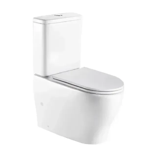 Унитаз-компакт WeltWasser Angerbach 001 GL-WT 36*61 белый глянец безободковый с крышкой-сиденьем микролифт Slim