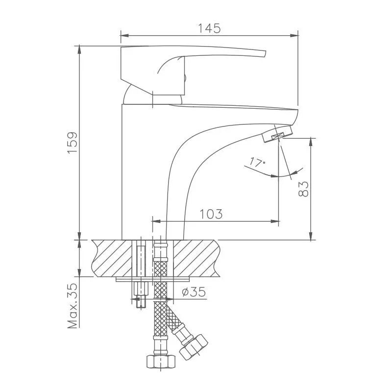 Смеситель Haiba HB1065 для раковины хром