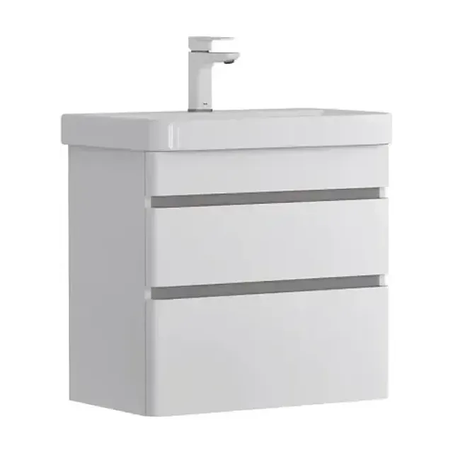 Тумба с раковиной EQUIL Солди/Soldi 70 белый софт (раковина Nice 70 9595-70)