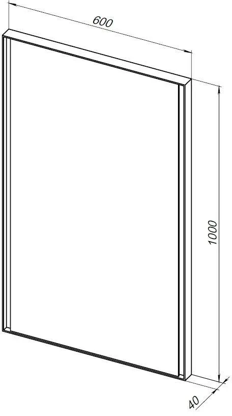 Зеркало Allen Brau Infinity 1.21019.BL 60*100 с Led-подсветкой и инфракрасным выключателем черное матовое