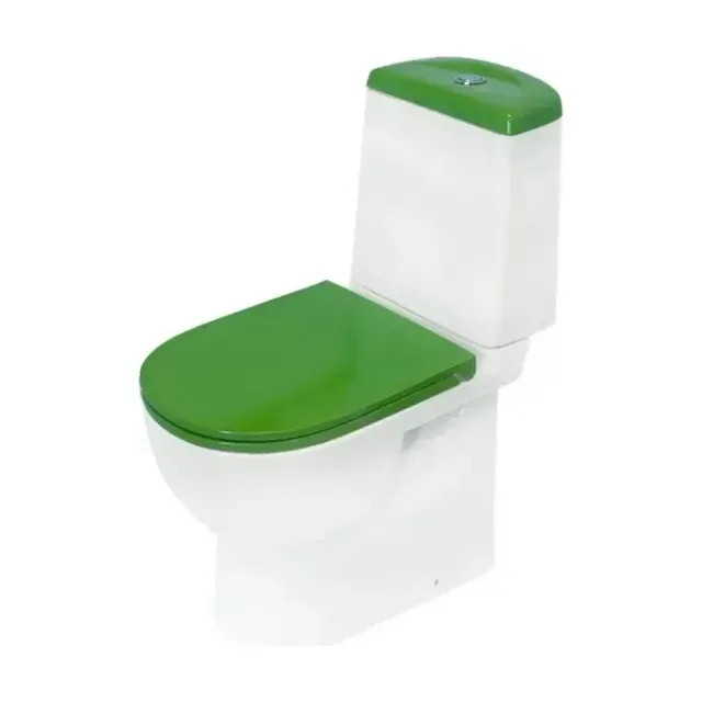 Унитаз-компакт Sanita Luxe Best Color Green 34,5*62 с крышкой-сиденьем микролифт
