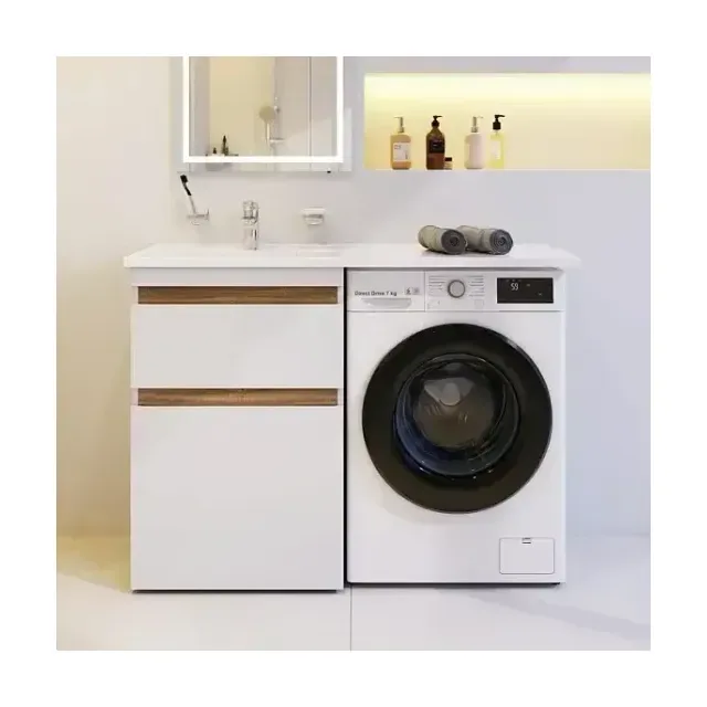 Тумба с раковиной AM.PM X-Joy 120 белый глянец для установки со стиральной машиной L