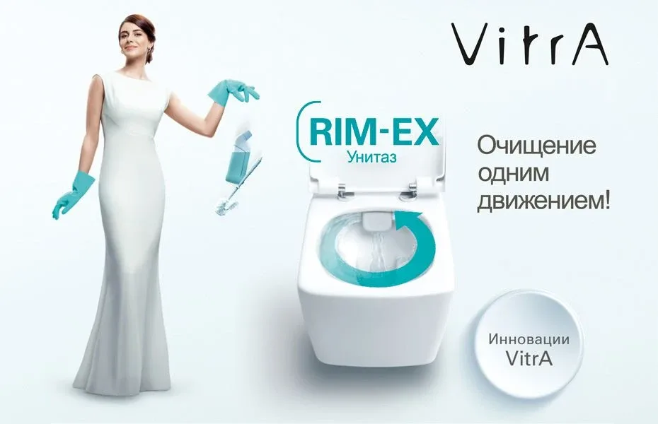 Унитаз-компакт Vitra Sento 36,5*65 безободковый с крышкой-сиденьем микролифт с механизмом смыва Geberit Open-Back