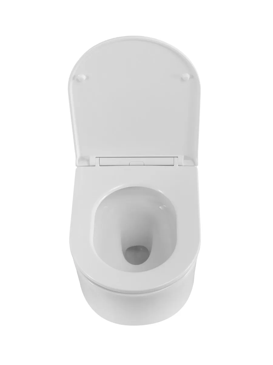 Унитаз подвесной безободковый с сиденьем и смывом TORNADO BelBagno UNIQUE BB007CH-TOR/SC