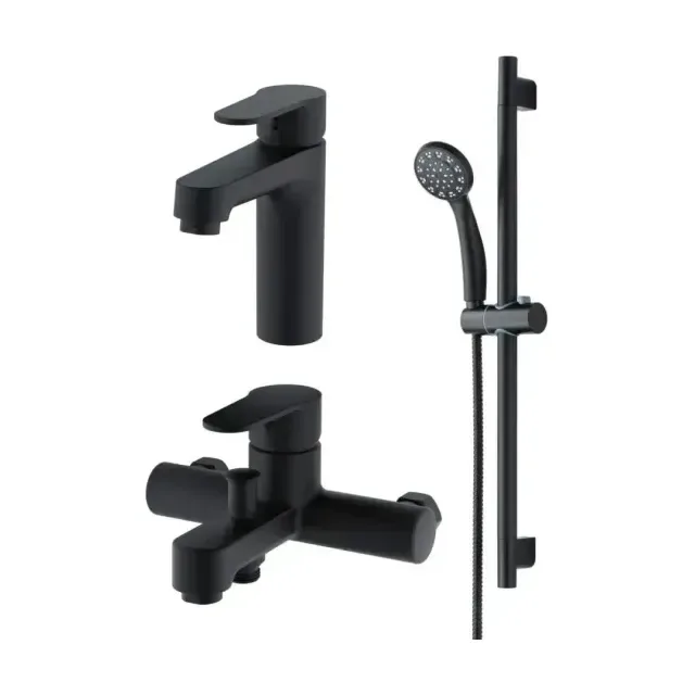 Комплект смесителей OneLife P07-511b черный матовый