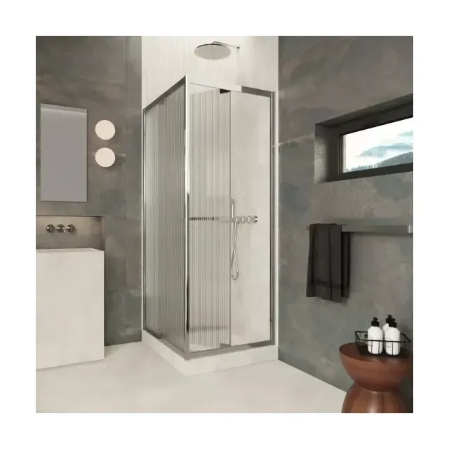 Душевой уголок Z+ZPV Inside 90*100 08 Moru профиль глянцевый хром стекло Moru