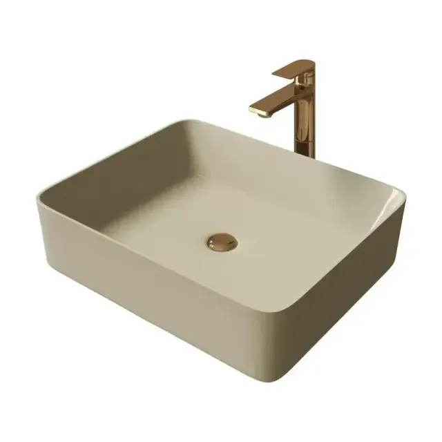 Накладная раковина Grossman Колор (Color) GR-3016BEM 48*37 бежевая матовая