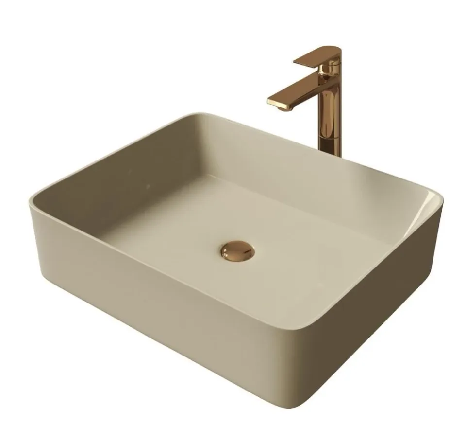 Накладная раковина Grossman Колор (Color) GR-3016BEM 48*37 бежевая матовая