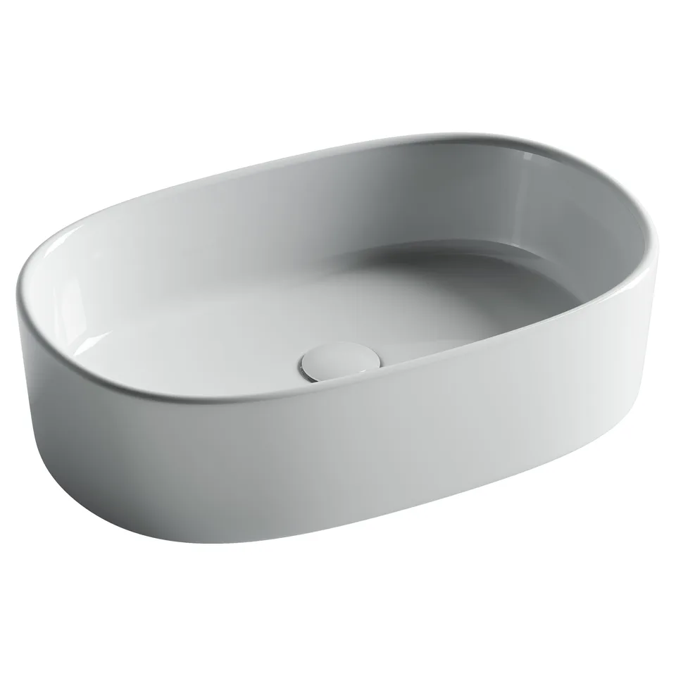 Раковина из сантехнического фарфора Ceramica Nova Элемент (Element) 56 см CN6075 накладная цвет белый
