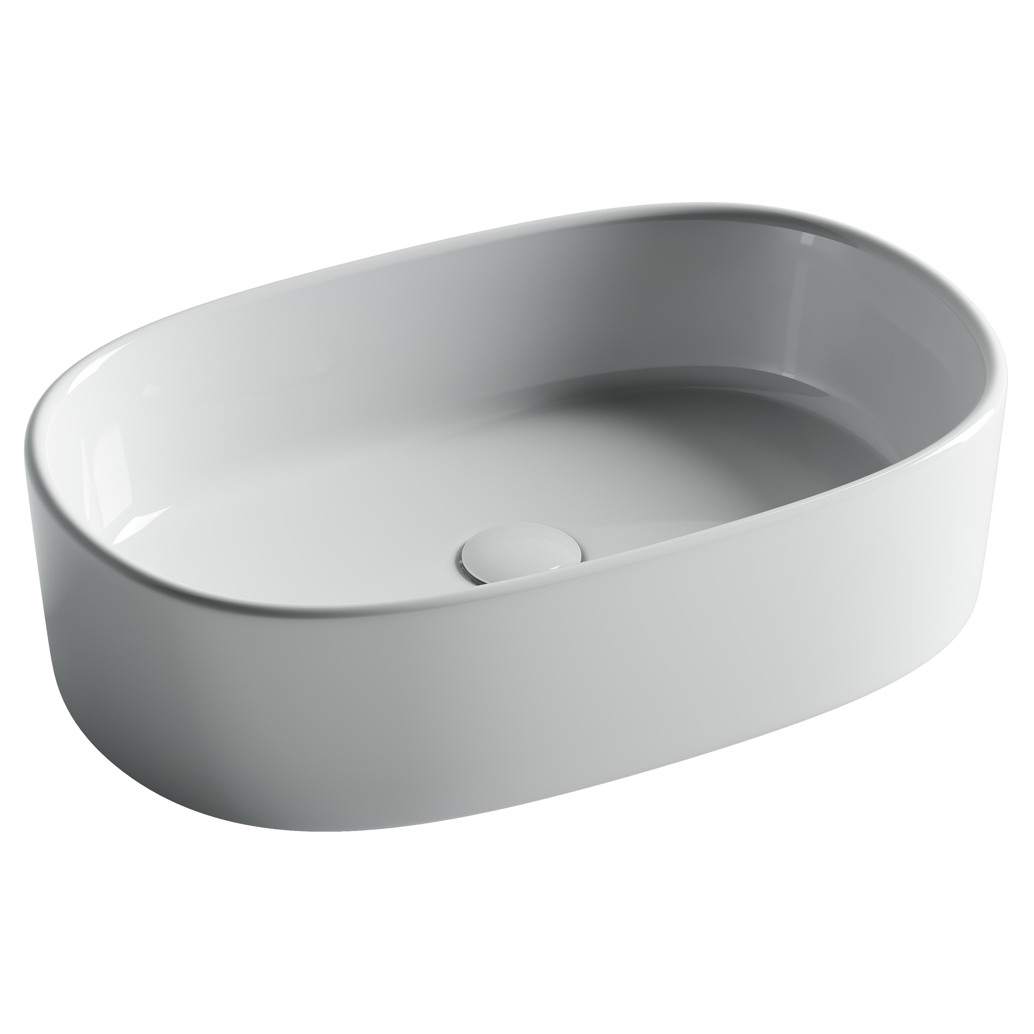 Раковина из сантехнического фарфора Ceramica Nova Элемент (Element) 56 см CN6075 накладная цвет белый