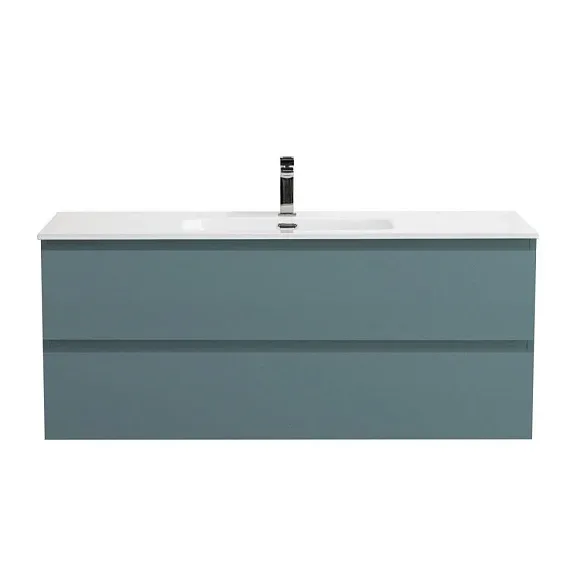 Тумба с раковиной BelBagno Крафт (Kraft) 120 с двумя ящиками голубая матовая (раковина BB1200ETL)