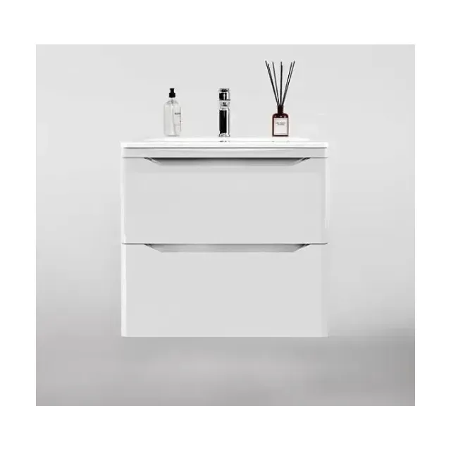 Тумба с раковиной Style Line Марелла Люкс 60 подвесная белый глянец