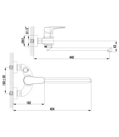 Смеситель Lemark Shift универсальный LM4317C