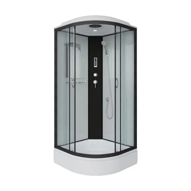 Душевая кабина Niagara Classic NG-6701-14P (90х90х215) средний поддон(26см),черный,стекло прозрачное