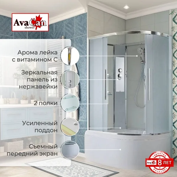 AvaCan Душевая кабина EM5812LN без крыши