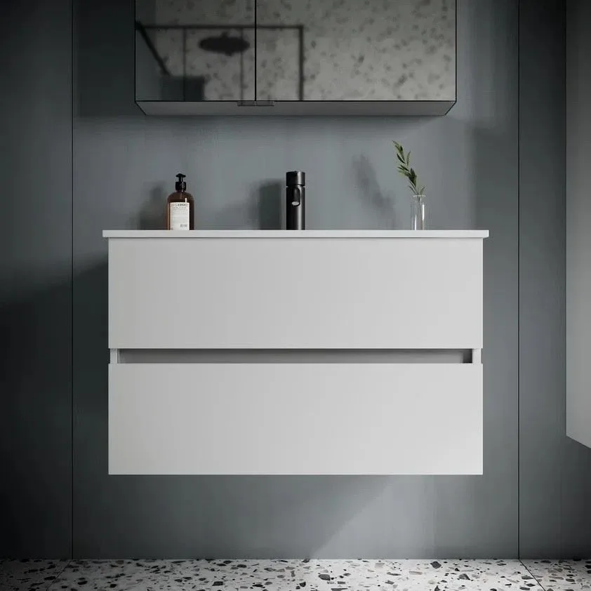 Тумба под раковину Sancos Urban 80 белая глянцевая