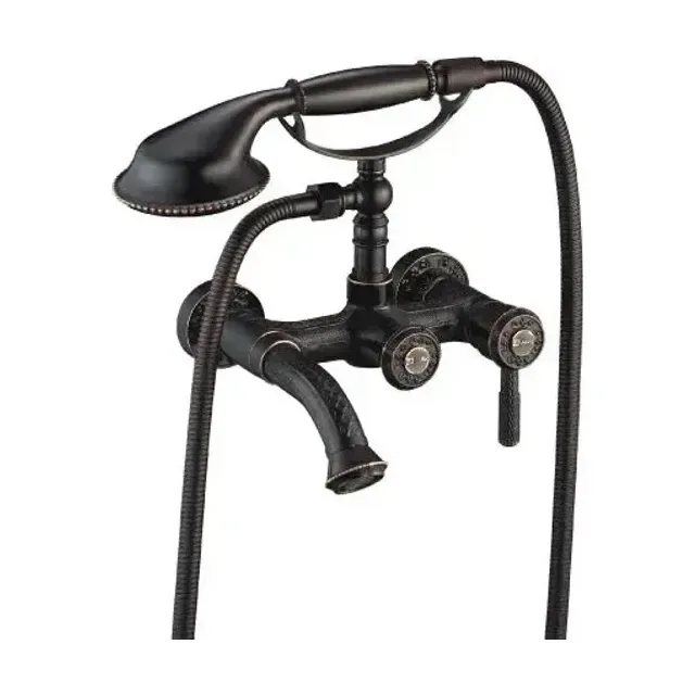 Смеситель Lemark Jasmine LM6612ORB для ванны и душа черная бронза