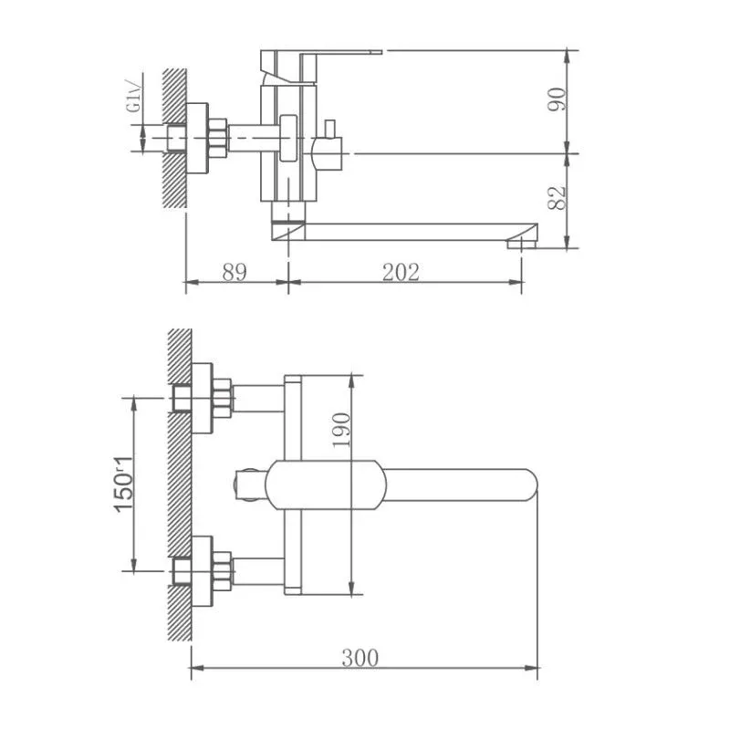 Смеситель Haiba HB60806 универсальный сталь матовая
