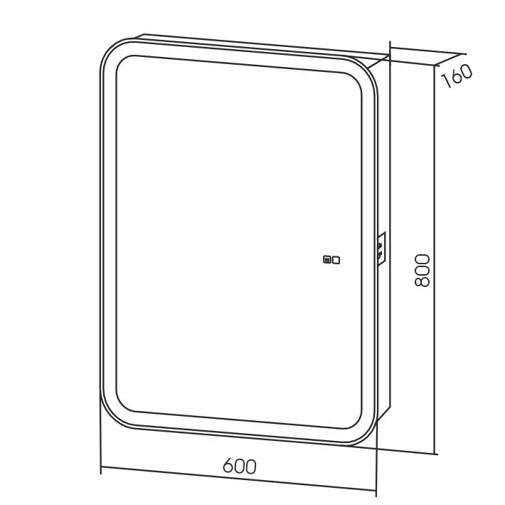 Зеркало-шкаф Silver Mirrors Фиджи-2 60 Flip сенсорный выключатель с Led-подсветкой и антизапотеванием L/R
