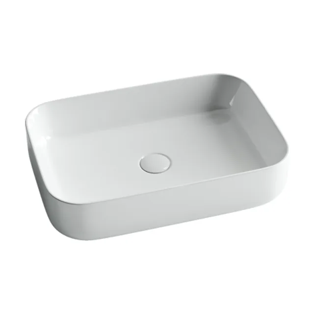 Раковина из сантехнического фарфора Ceramica Nova Элемент (Element) 60 см CN5004 накладная цвет белый