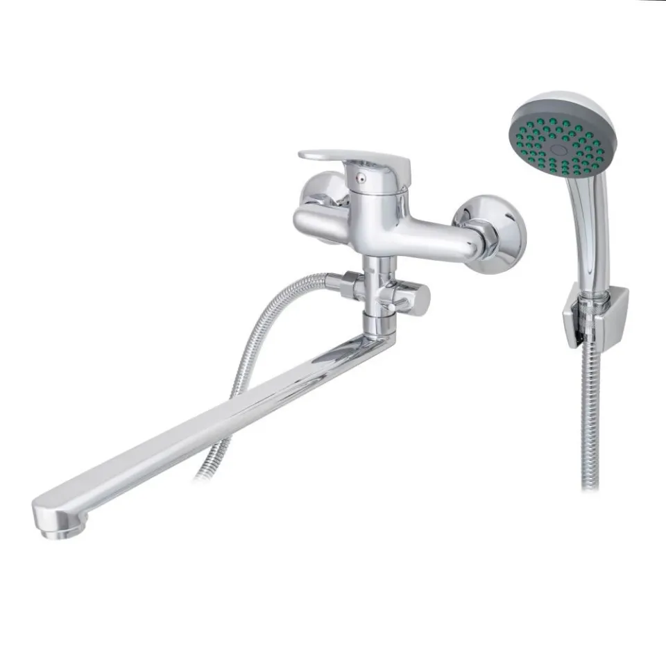 Смеситель Rusant RV3053555-011 универсальный с душевыми аксессуарами хром