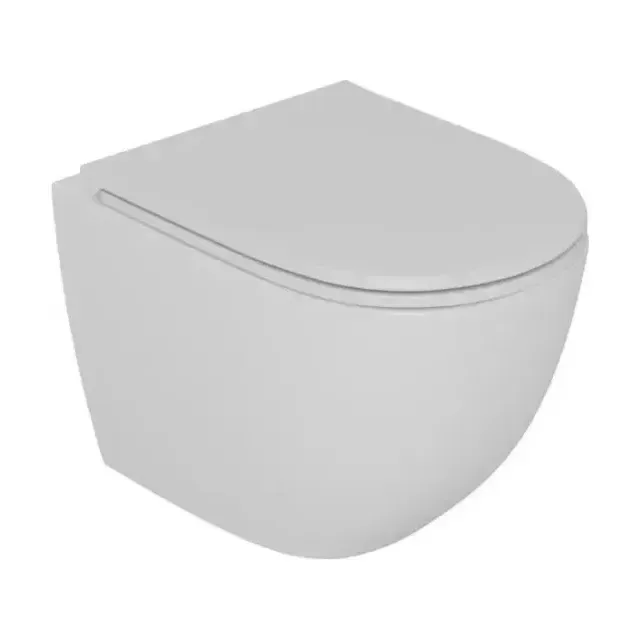 Подвесной унитаз DQ Матрица (Matrix) DT1396516 37*49 безободковый Торнадо с крышкой-сиденьем микролифт белый
