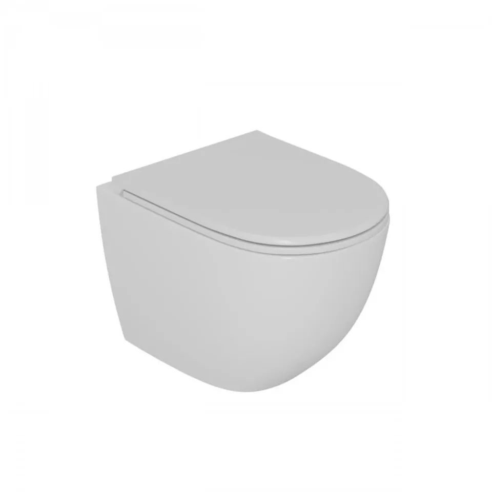 Подвесной унитаз DQ Матрица (Matrix) DT1396516 37*49 безободковый Торнадо с крышкой-сиденьем микролифт белый
