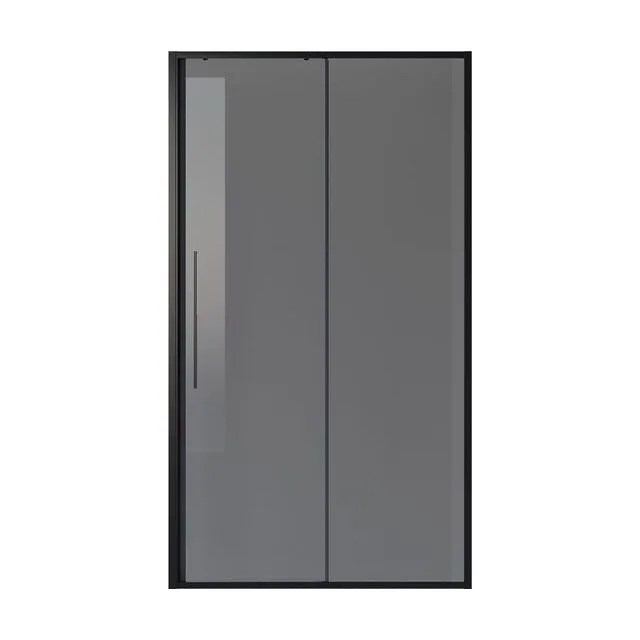 Дверь в нишу Niagara Nova NG-85-13TB (130х195) черный матовый,стекло тонированное,дверь раздвижная