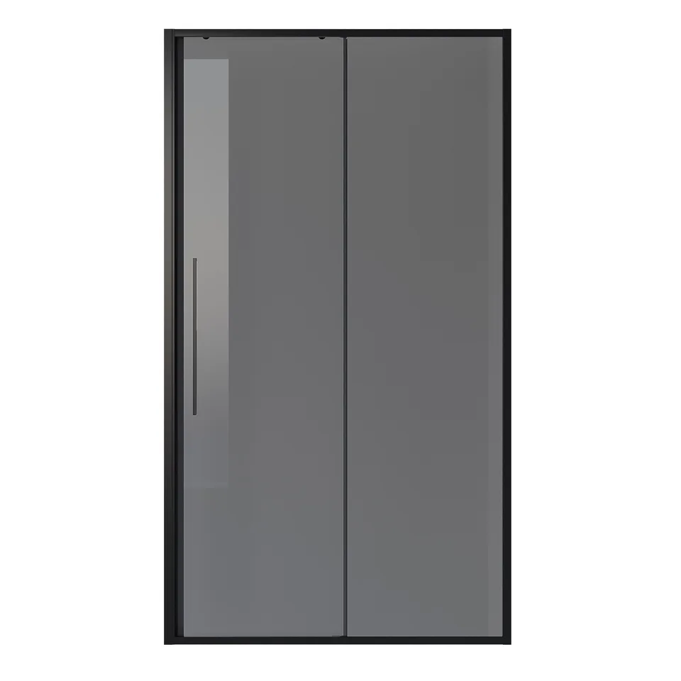 Дверь в нишу Niagara Nova NG-85-12TB (120х195) черный матовый,стекло тонированное,дверь раздвижная,1 место